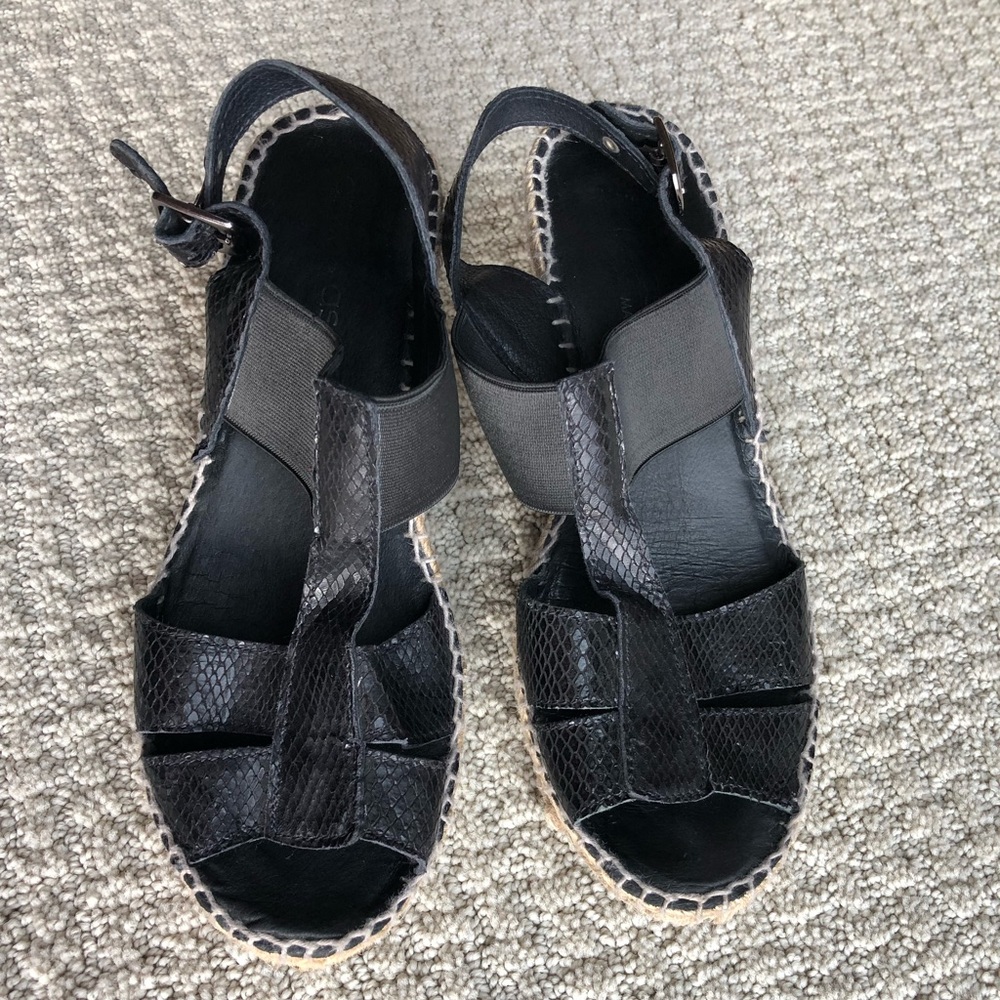 Andre Assous Leather Wedges
